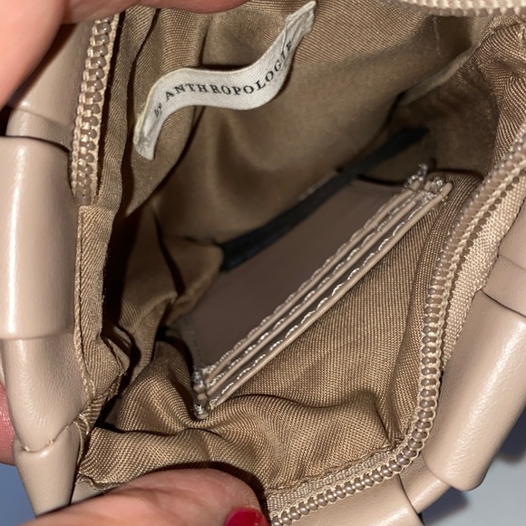 Anthropologie Taupe Lindy Woven Phone Case Crossbody Bag - Picture 7 of 9